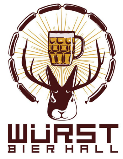 Wurst Bier Hall West Fargo North Dakota burgundy logo