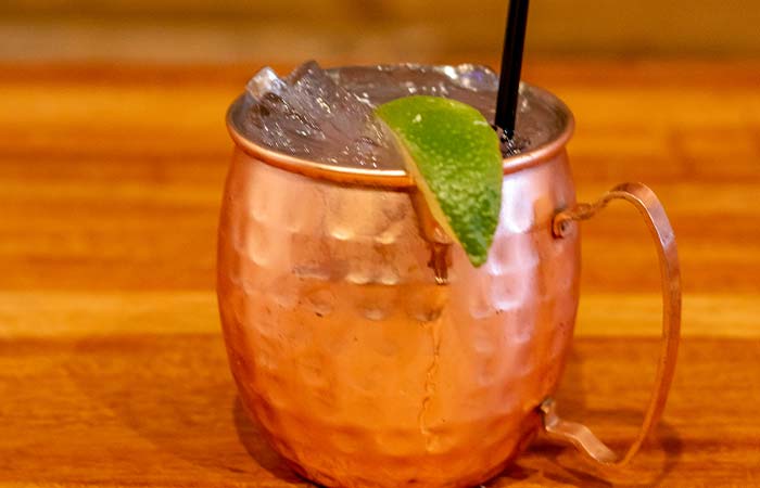 Try a delicious and refreshing cocktail, like this mule created by Wurst Bier Hall in West Fargo ND.